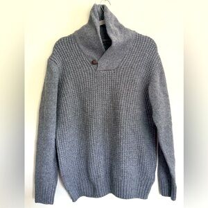 DANIELE BLASI - Men's Button Neck Wool Sweater - Size XL - Made in Italy - Gray